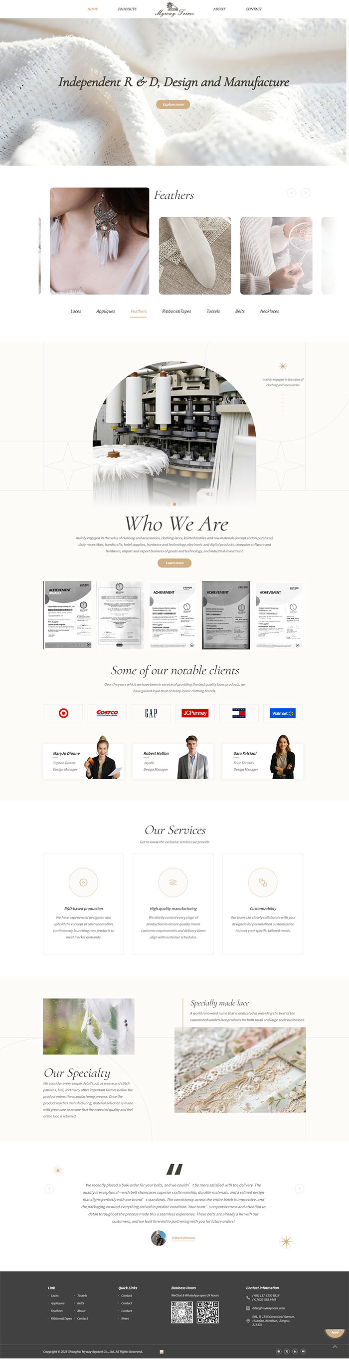 邁威服飾外貿(mào)網(wǎng)站建設(shè)